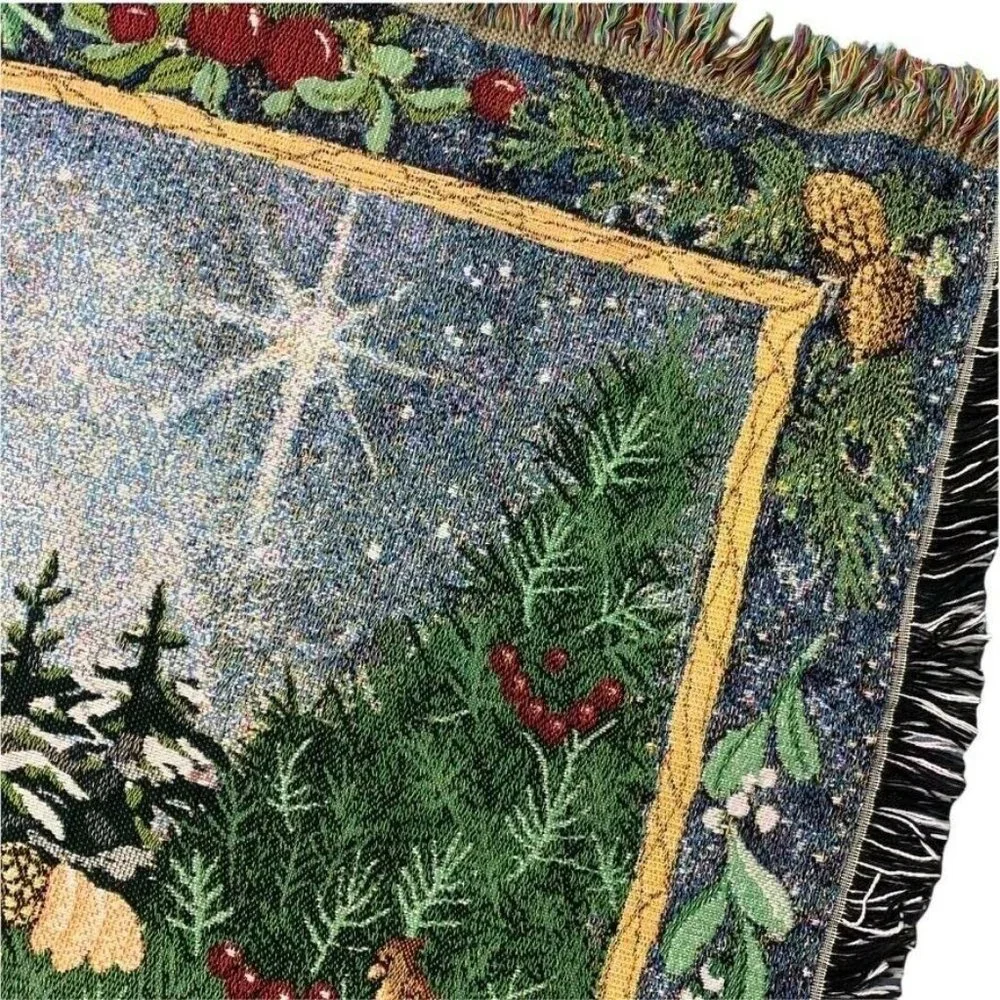 Betty Smith Whiteaker Christmas Tapestry‎ Blanket Throw The Season For Giving